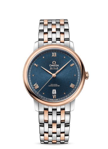 Omega De Ville Prestige Co-Axial 39.5 Stainless Steel / Red Gold / Blue Sunburst / Bracelet
